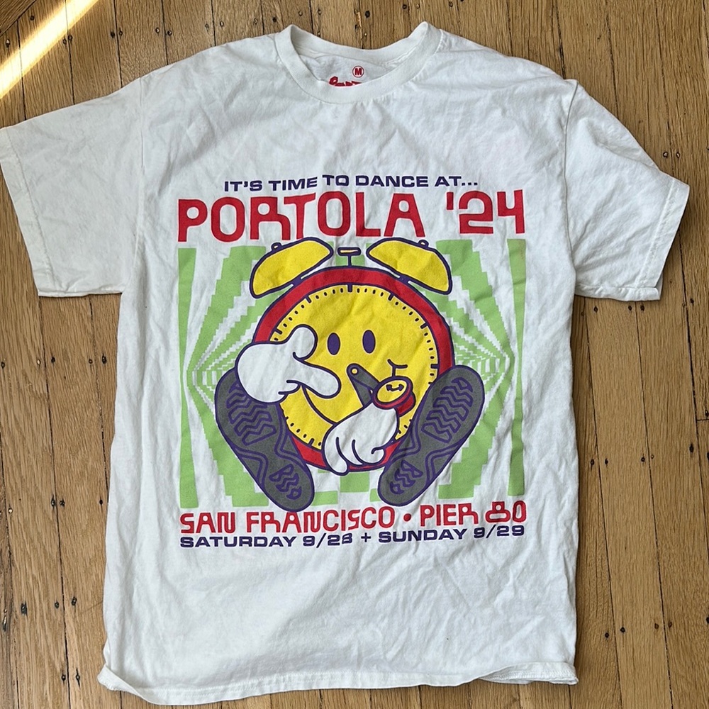 White Graphic T-Shirt with Portola '24 Design